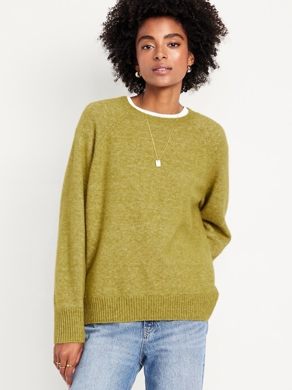 Old Navy Olive Green Crewneck Sweater